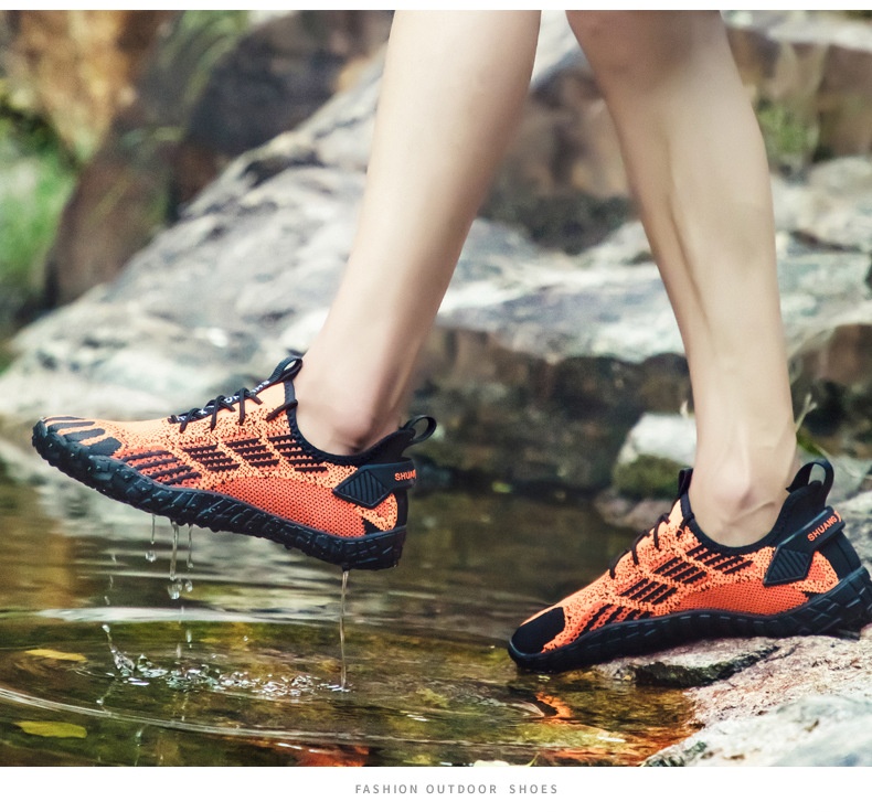 Men's Sports Leisure Mountaineering Shoes Hollow-out Fly Knit foto 3