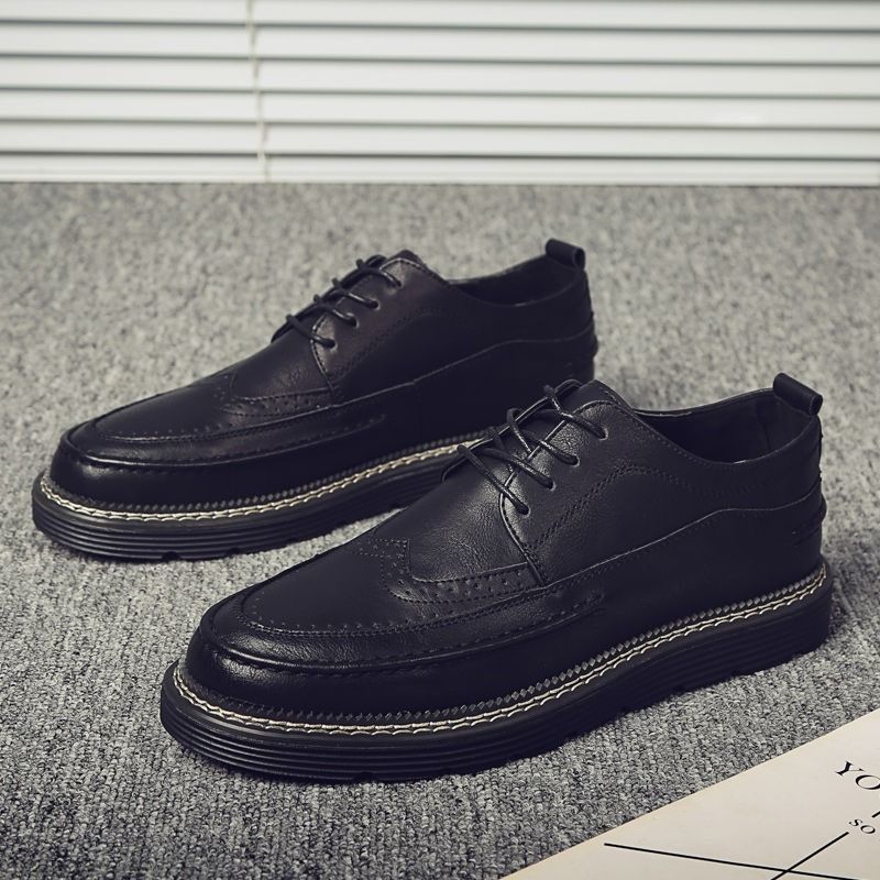 Men's Fashionable Summer Breathable Business Casual Formal Wear Leather Shoes foto 2