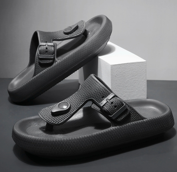 EVA Buckle Flip-flop Fashion Non-slip Slip-on Slippers Outdoor Dual-use Beach Shoes foto 5