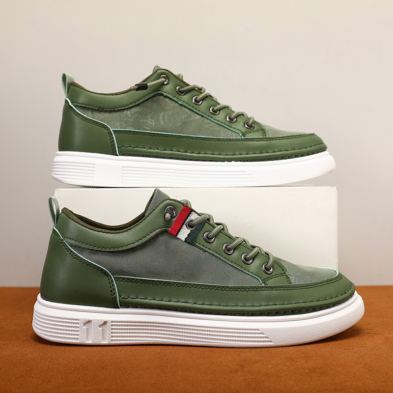 Casual Men's Sneakers High-end Versatile Canvas Sneakers Bandage Dress foto 4