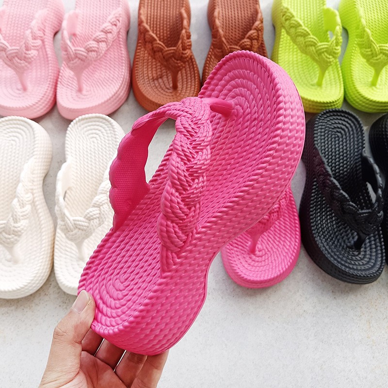 EVA Candy Color Soft Bottom Clip Toe Flip-flops foto 5