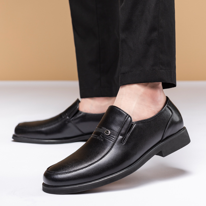 Men's Genuine Leather England Style Business Casual Shoes foto 5