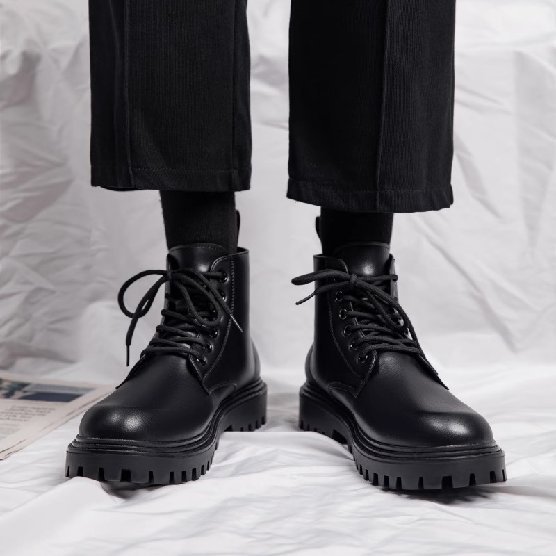 Men's Leather Boots Autumn British Style