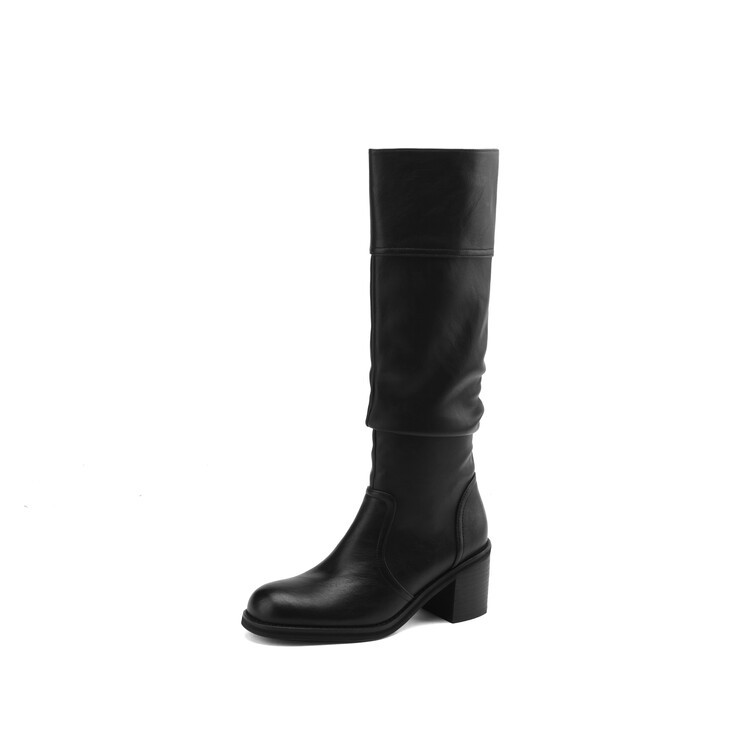 Thick Mid-heel High-top Below The Knee Women's Knight Warm Boots foto 4
