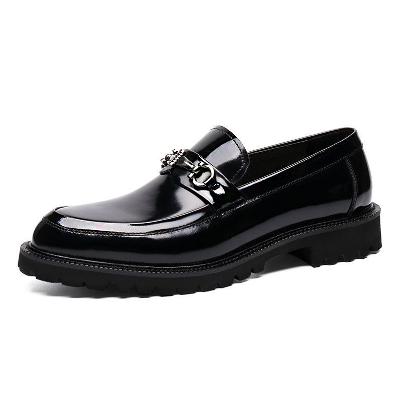 Horse Street Buckle Gommino Men's Polished Japanese Leather Shoes foto 5
