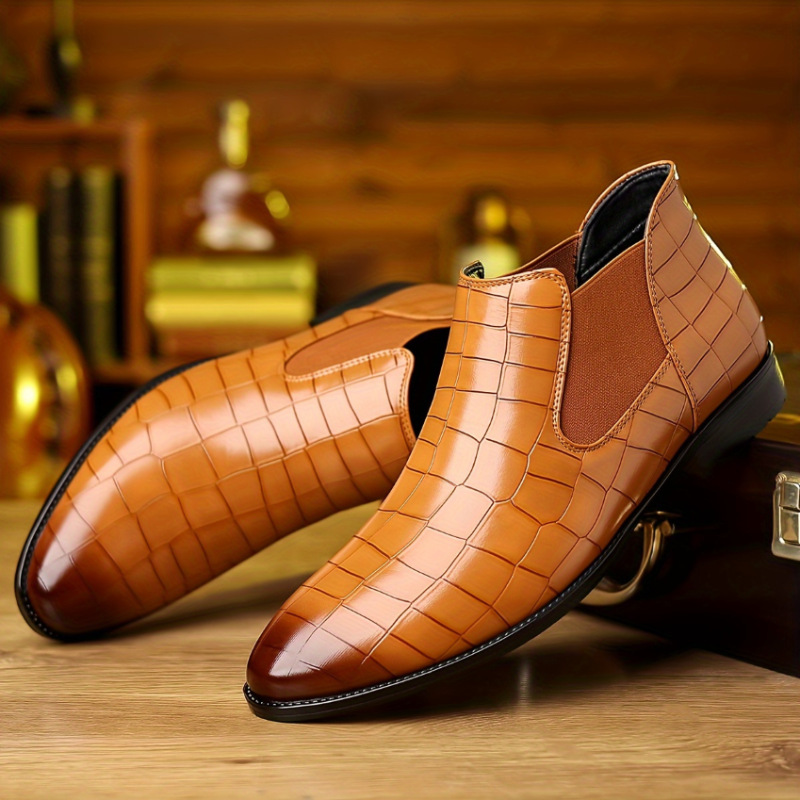 Plus Size Pointed British Style Martin Boots Men's Shoes foto 3