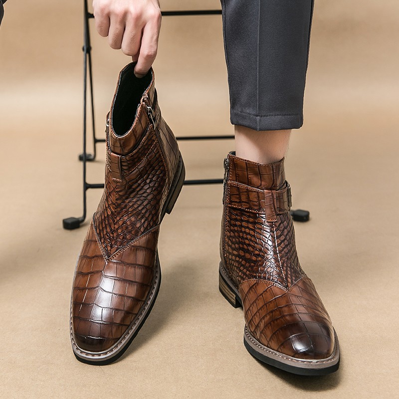 British Style Casual Trendy Pointed Leather Shoes foto 4