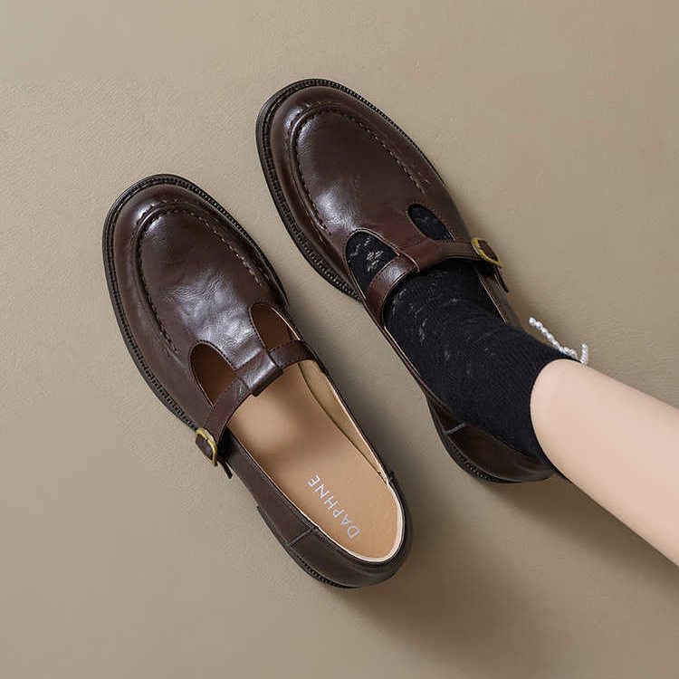 Women's Commuter French Platform Leather Shoes foto 2
