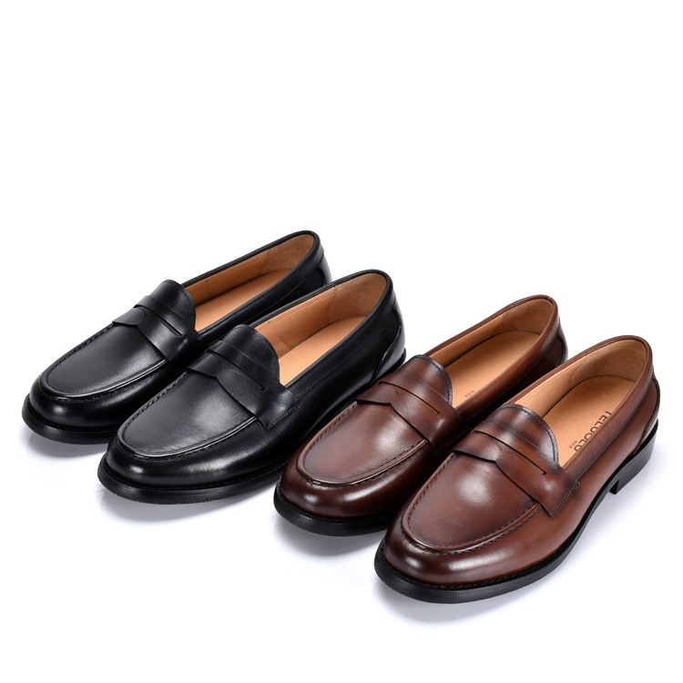 Mens British-style Vintage Slip-on Low-cut Loafers foto 4