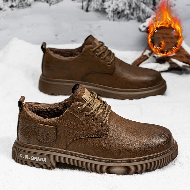 New Men's Shoes Autumn And Winter Velvet Warm Cotton Shoes foto 2