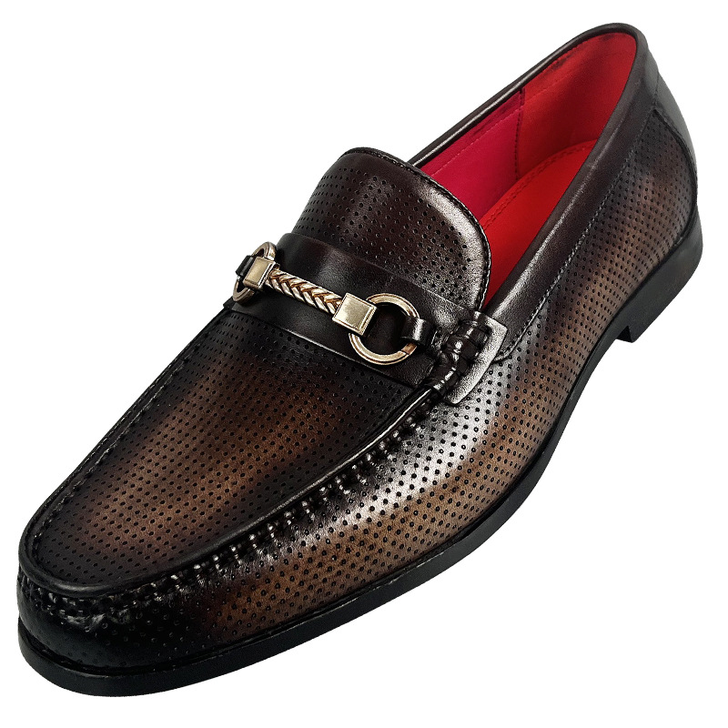 Business-casual Leather Shoes Fashionable Horsebit Buckle Design Summer Hollow-out Style foto 2