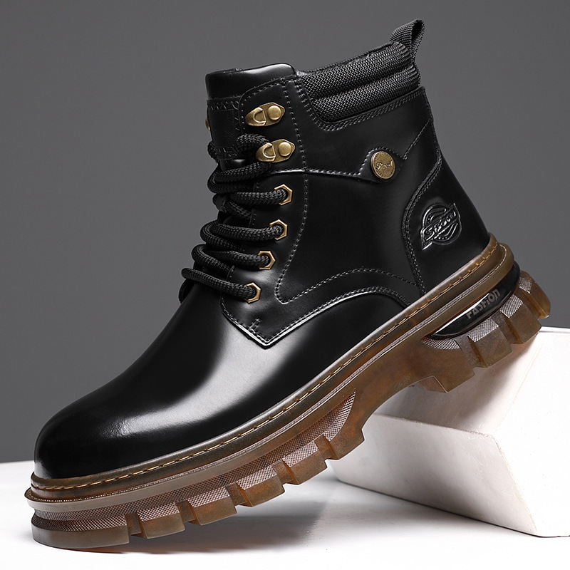 Fleece-lined Warm Cotton British Style Platform Boots foto 5