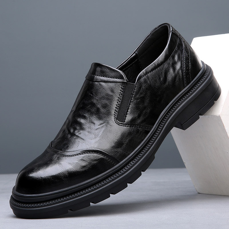 New Spring Leather Shoes Men's Breathable Leather All-matching foto 2