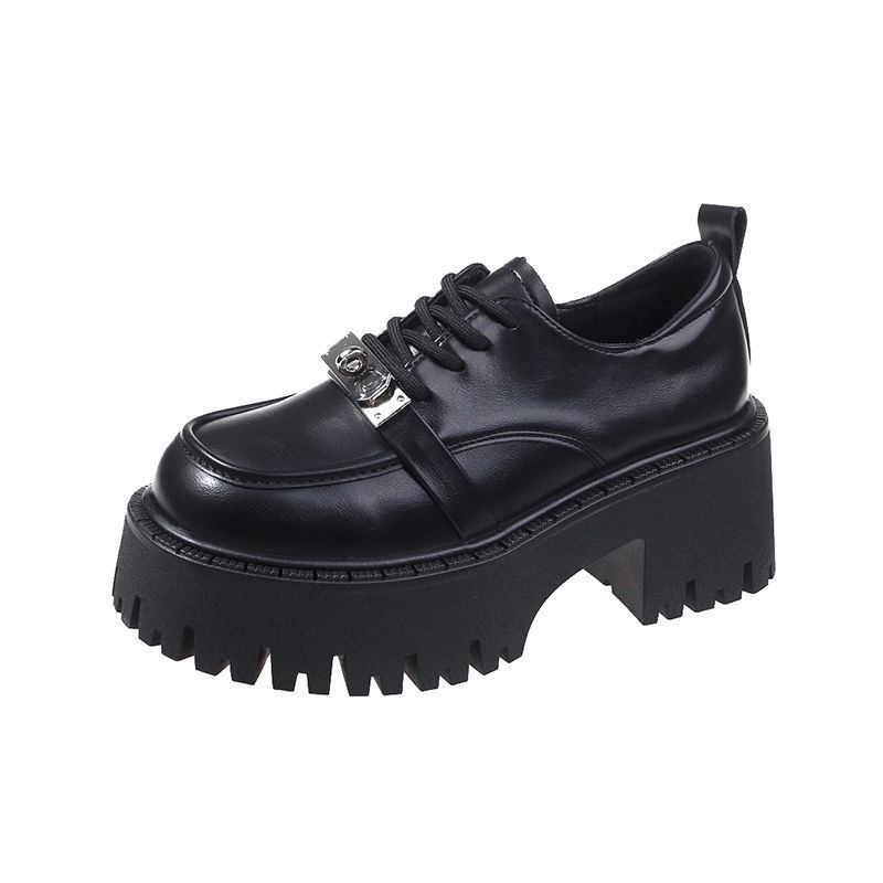 Black Mary Jane Leather Women's Pumps foto 2