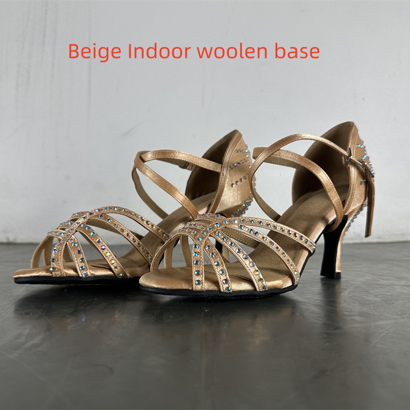 Diamond Latin Dance Women's High Heel Dancing Shoes foto 5