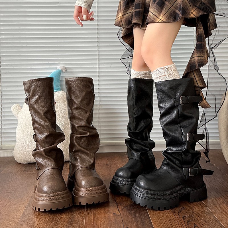 Women's Thick Bottom Increased By Knight Boots foto 5