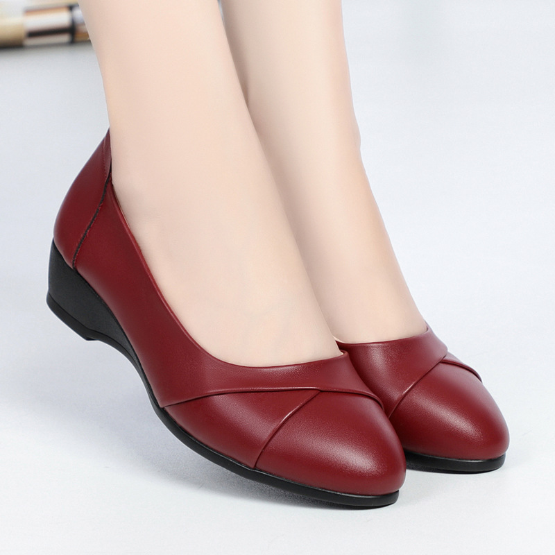 Womens Casual Round-toe Minimalist Low-heeled Shoes foto 5