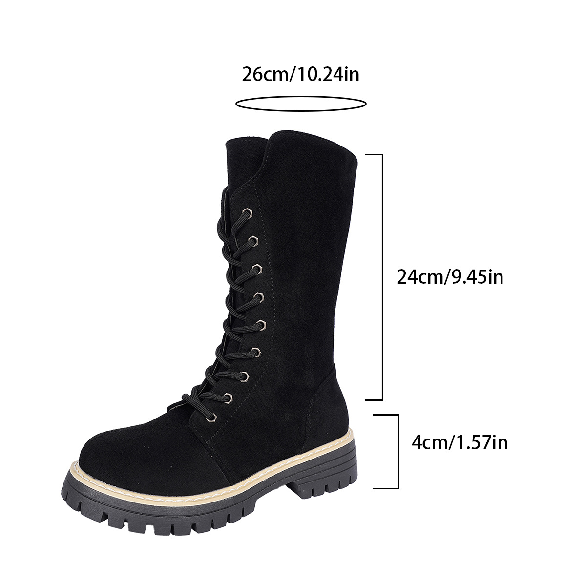 Women's Long Tube Thick Bottom Martin Boots foto 3