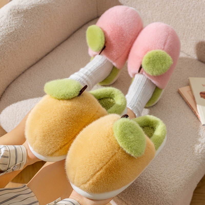 New Winter Chunky-soled Warm Plush Indoor Cotton Slippers foto 3