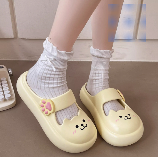 Indoor Home Thick-soled Non-slip Cartoon Closed-toe Slippers foto 5