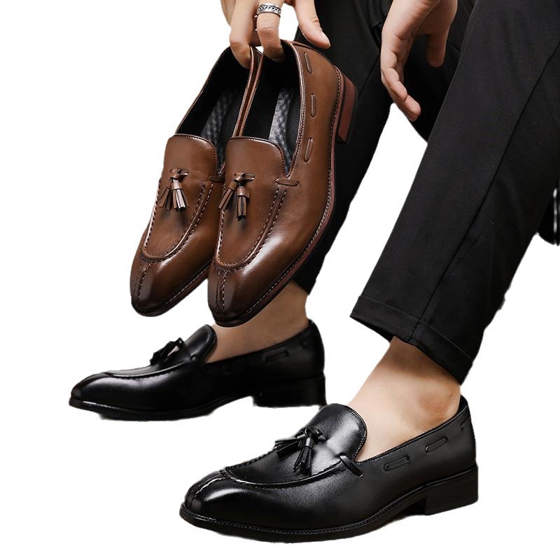 Men's Formal Wear Business Four Seasons New Tassel Small Leather Shoes