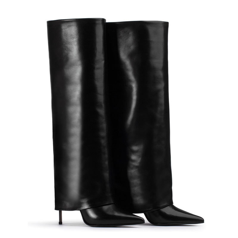 Stiletto Heel Pantyhose Boots Pointed Plus Size High Leg Boot foto 5
