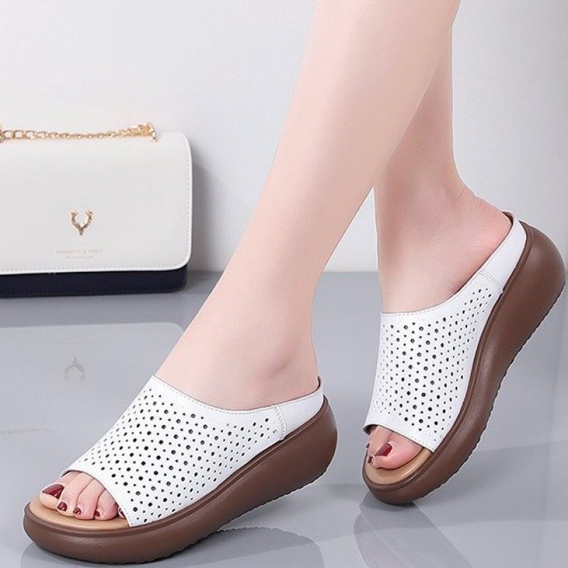 Peep Toe Open Toe Rocking Bottom Platform Heel Women's Shoes foto 2