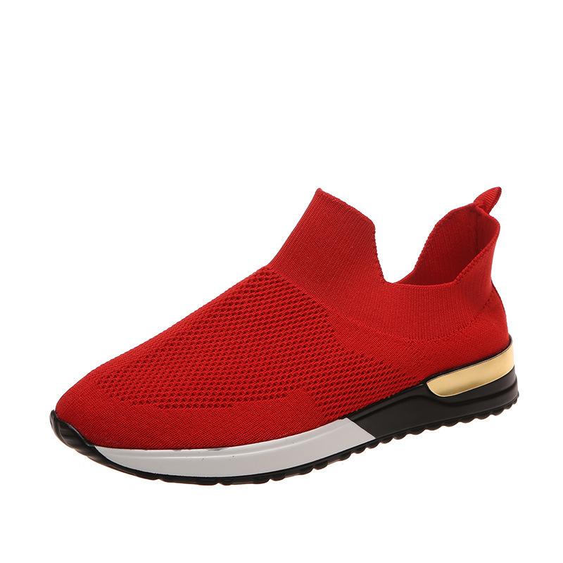 Spring And Autumn New Breathable Fly Woven Mesh Pumps Soft Bottom Running Shoes foto 4