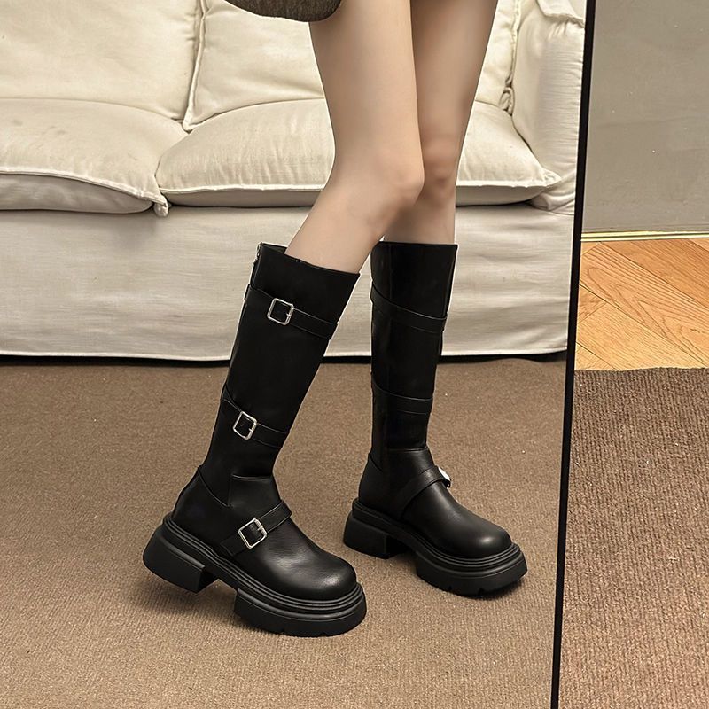 Women's Fashionable Retro Casual Knee-High Boots foto 5