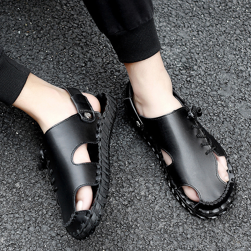 Casual And Fashionable Outdoor Men's Leather Sandals foto 4