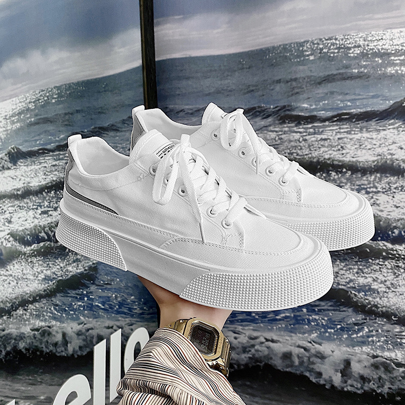 Canvas Breathable Low Top Platform Men's Casual Sneakers foto 5