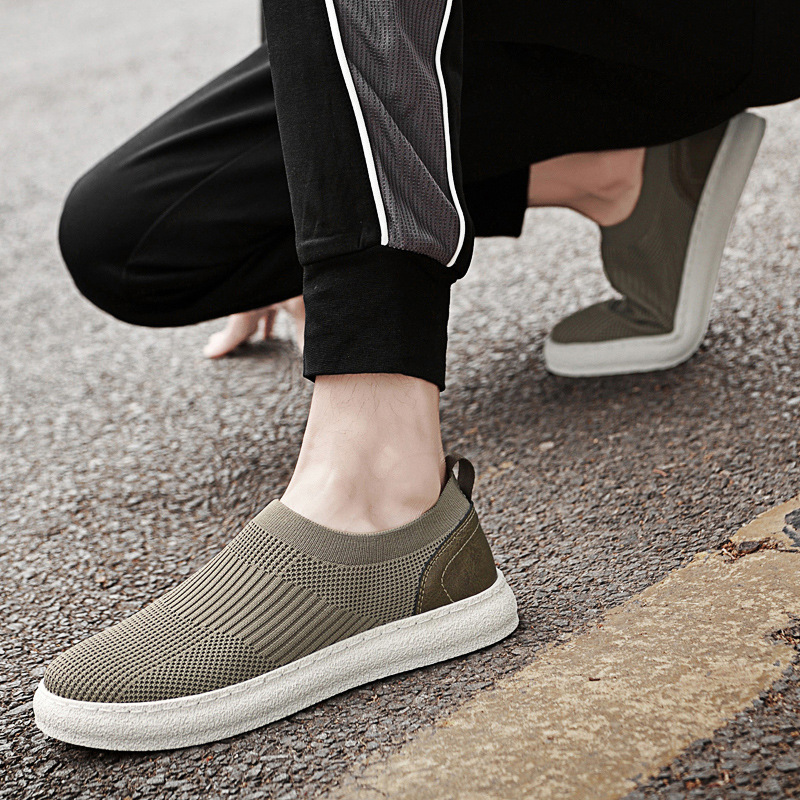 Mens Flyknit Mesh Upper Loafers Slip-on Design foto 3