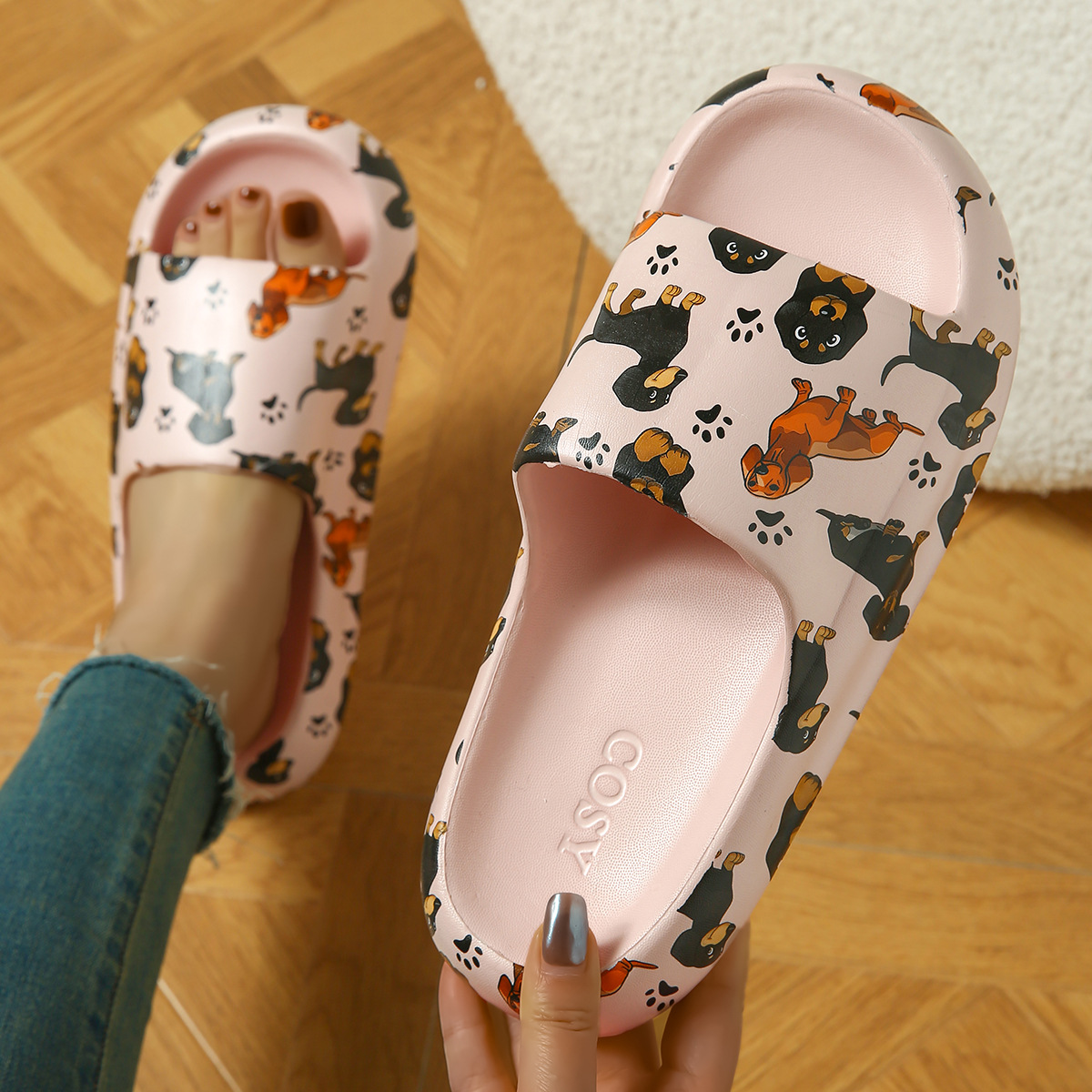 Women's Sausage Dog Thick-soled Home Slippers foto 2
