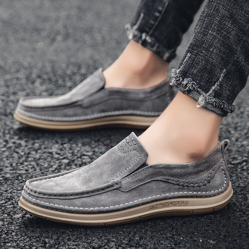 Trendy Low-top Slip-on Loafers Sewing Simple Outdoor Men's Driving Shoes foto 3
