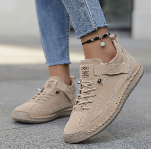 AutumnWinter Flat-Soled Casual Hand-Stitched Mens Shoes foto 2