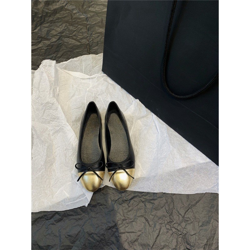 Flat Bottom Round Toe Bowknot Ballet Shoes Soft Bottom foto 2