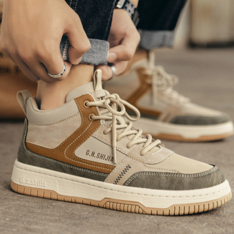 Cotton-padded Shoes With Velvet High-top Sports Leather Shoes foto 4