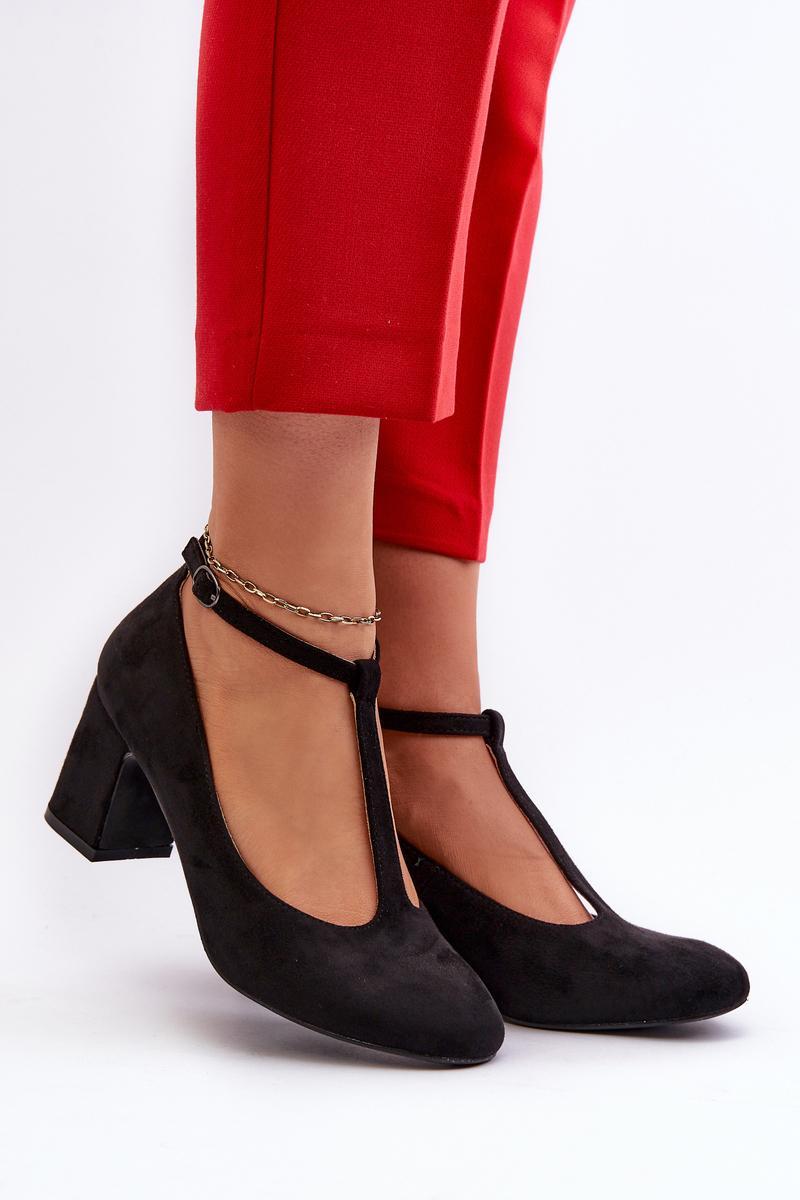 Pumps met dikke hak Step in style