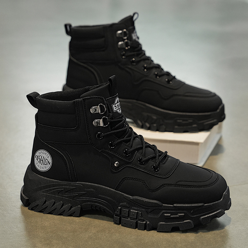 Men's Martin Boots Breathable High-top Work Shoes foto 4