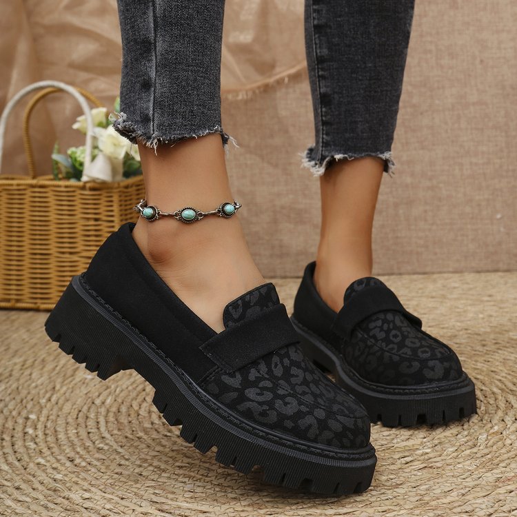 Platform Loafers Cozy Stylish And British-inspired Leather Shoes foto 5