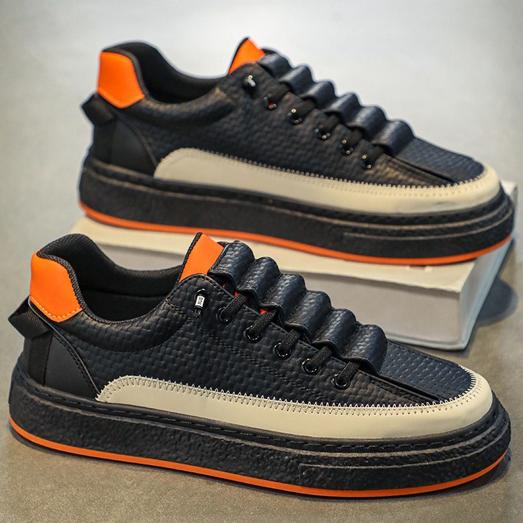 All-matching Leather Skateboard Platform Casual Sports Popular Shoes foto 3