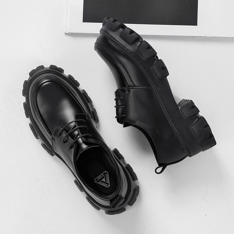 Men's Low Casual Platform Height Increasing Formal Leather Shoes foto 3