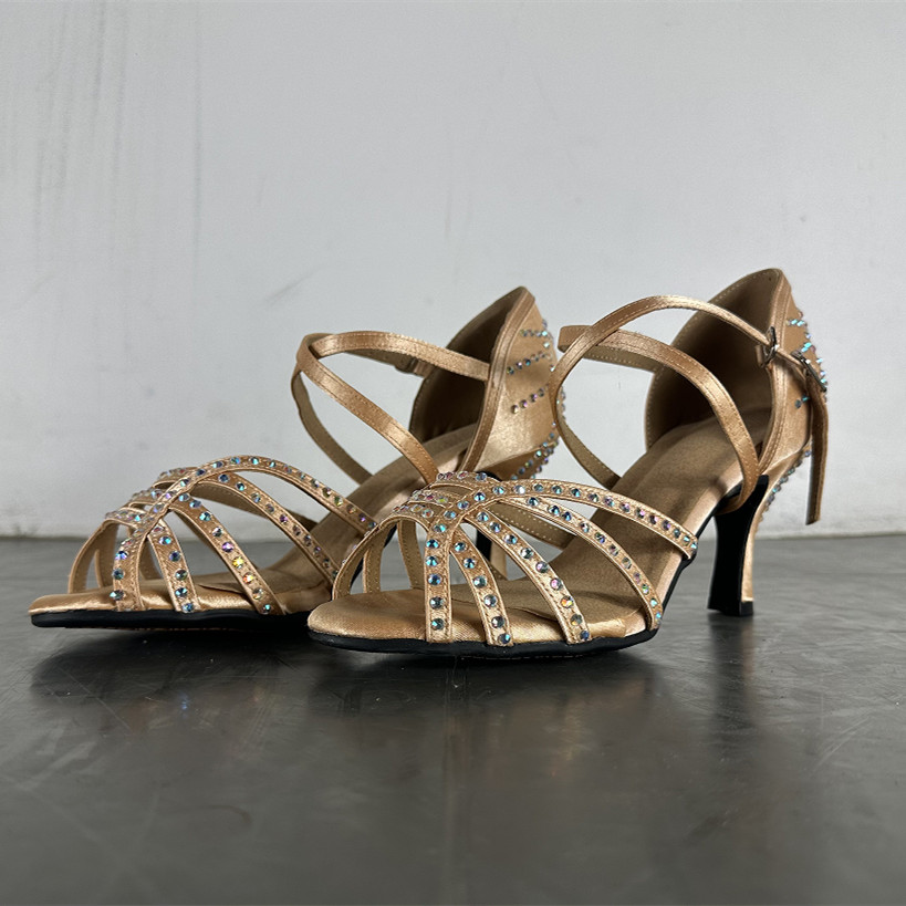 Diamond Latin Dance Women's High Heel Dancing Shoes foto 2