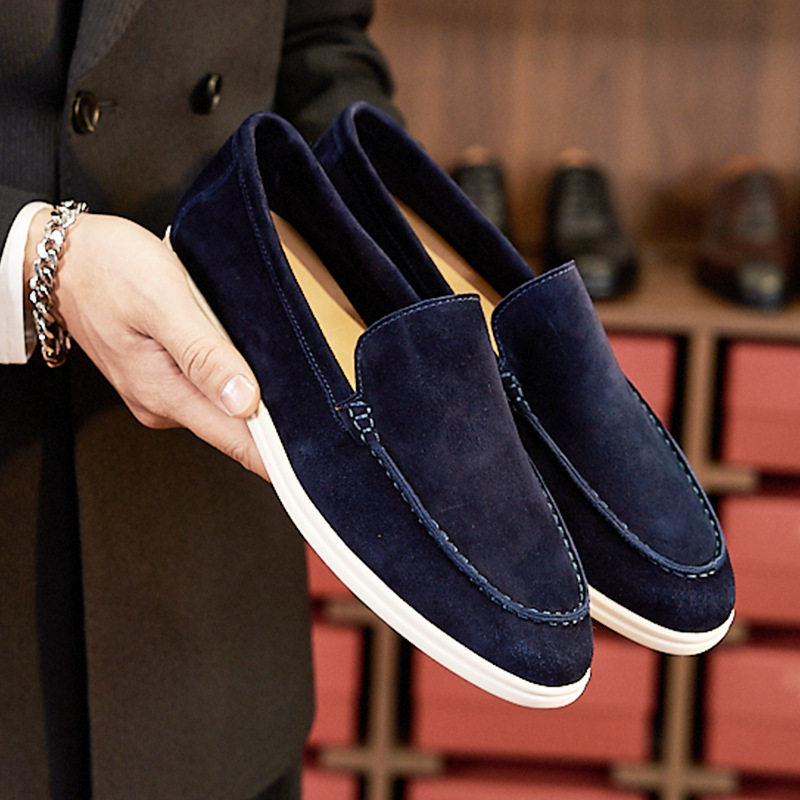 British Loafers Retro Flat Bottom Casual Men foto 2