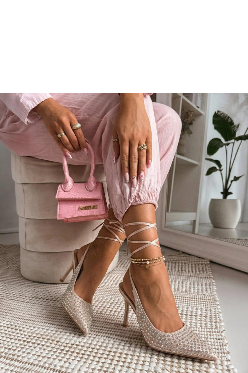 Gebonden hoge hakken schoenen Solea foto 2