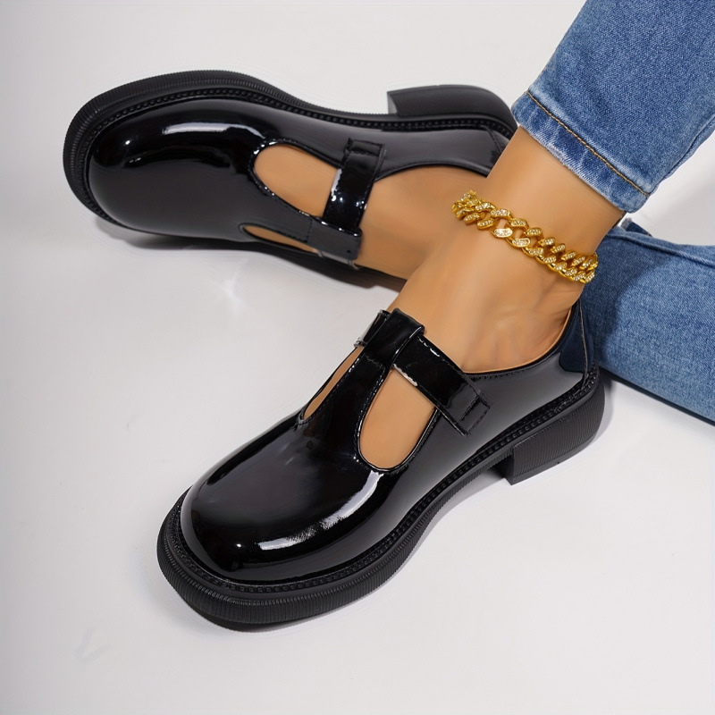 Mary Jane Flats Elegant Loafers With Round Toe Hook foto 3