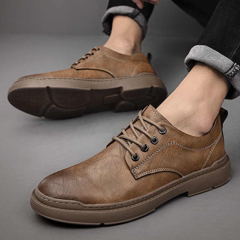 Simple Youth Retro Low-top Brogue Casual Shoes foto 2