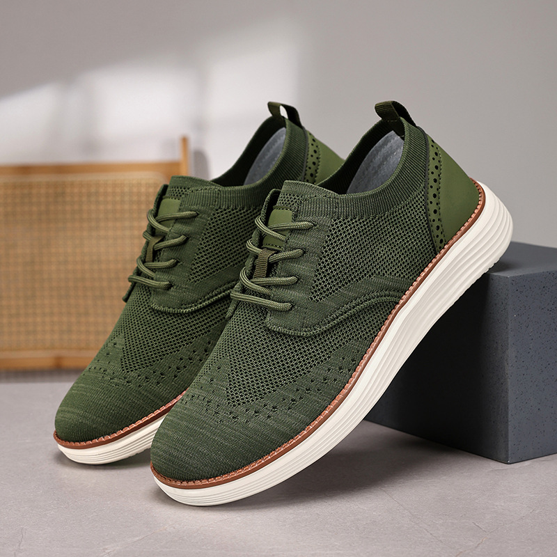 Outdoor Fly Woven Mesh Hiking Versatile Men's Casual Shoes foto 5