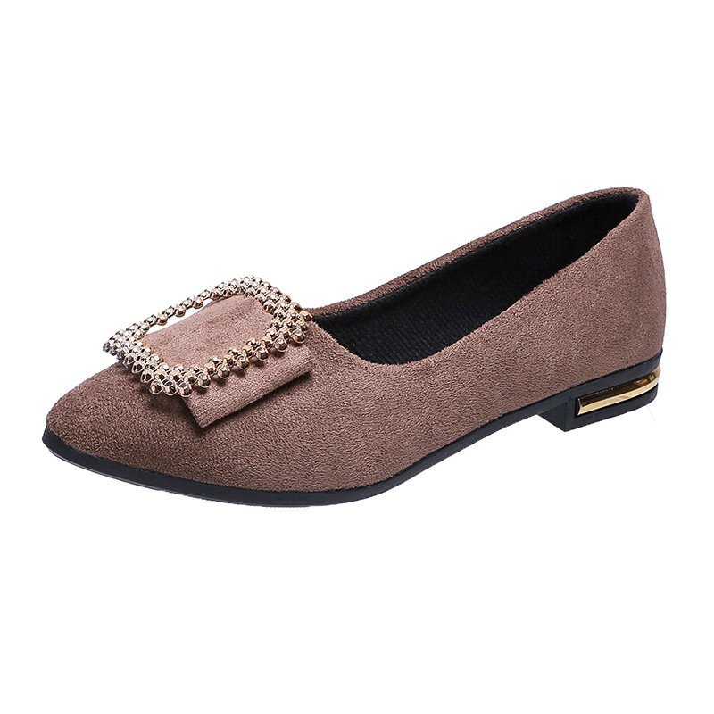 Women's Solid-Colored Everyday Pointed-Toe Low-Heel Flat Shoes foto 5