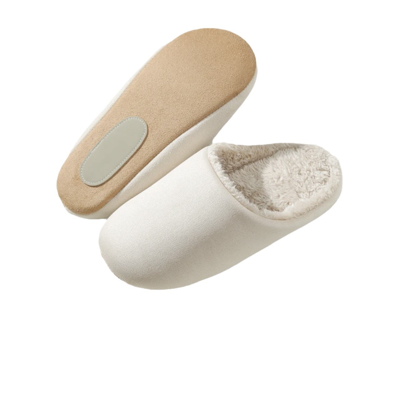Home Wooden Floor Soft Bottom Deerskin Velvet Bottom Warm Couple Slippers foto 3